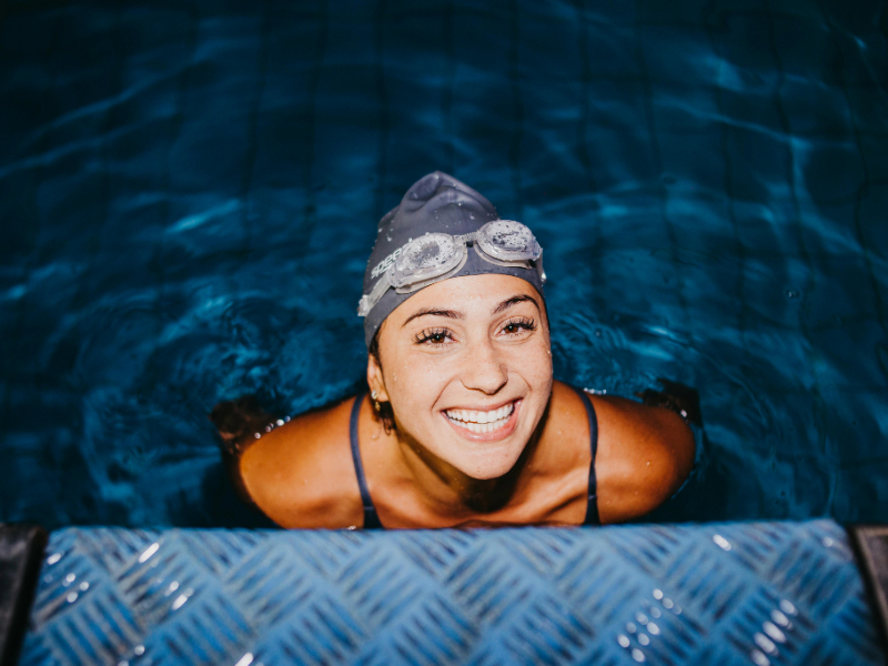 Beginner showing progress after starting to work out while out of shape