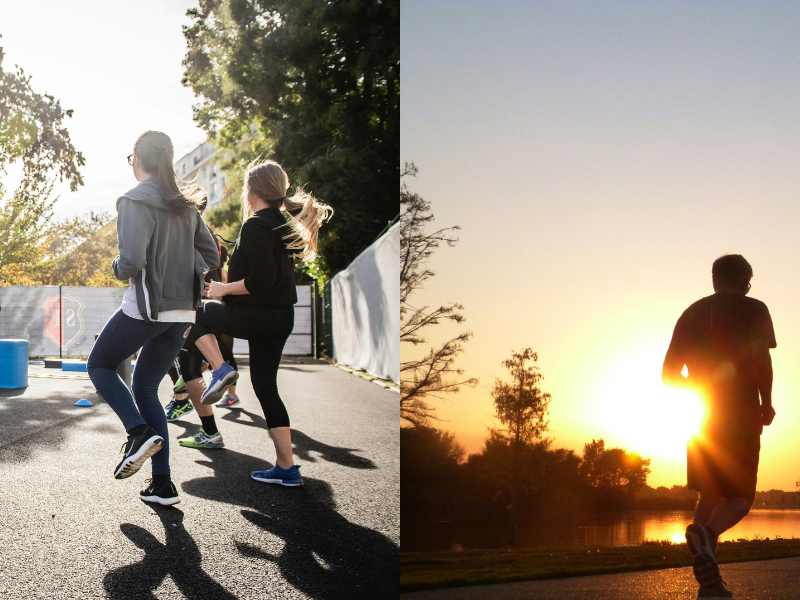 Morning vs evening comparison to decide best time to work out
