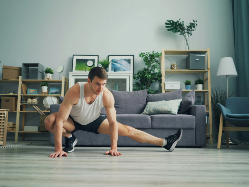 At-home bodyweight exercises for building strength without equipment.