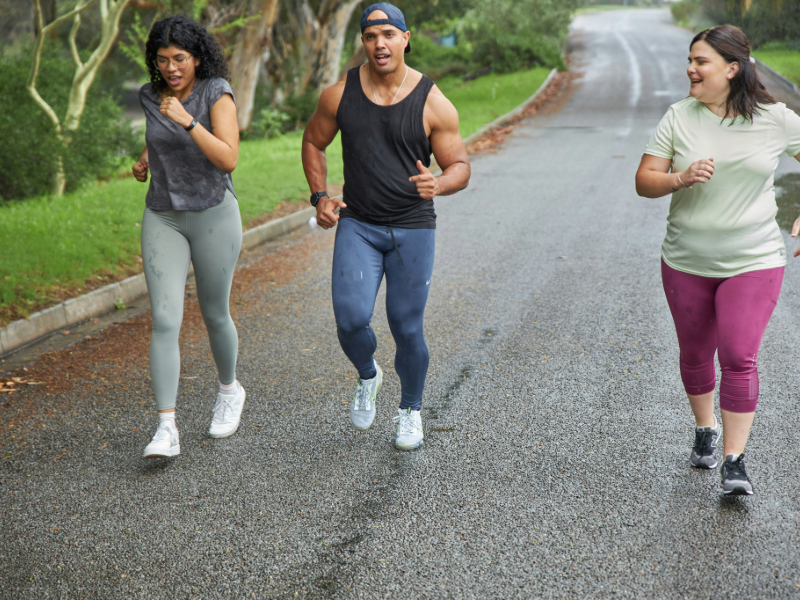 Person walking outdoors for a light cardio session